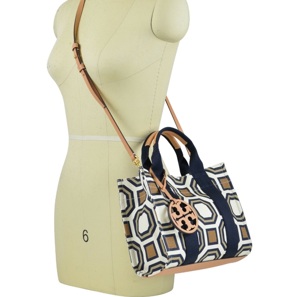 Tory Burch Miller Canvas Crossbody Mini Tote Bag - Picture 4 of 5